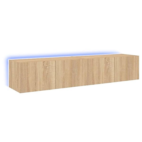 vidaXL TV-Wandschränke mit LED-Leuchten 2 Stk Sonoma-Eiche 80x35x31cm 83728 günstig online kaufen