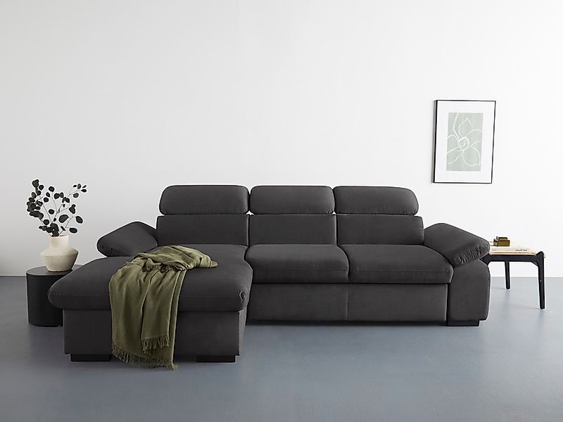 COTTA Ecksofa "Lola L-Form mit Kopfteilfunktion & Hocker" wahlweise mit Bet günstig online kaufen