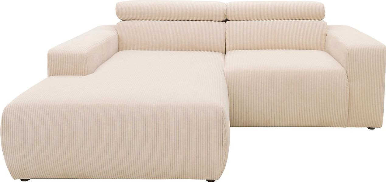 DOMO collection Ecksofa "Brandon, inkl. Kopfteilverstellung, B/T/H: 214/100 günstig online kaufen