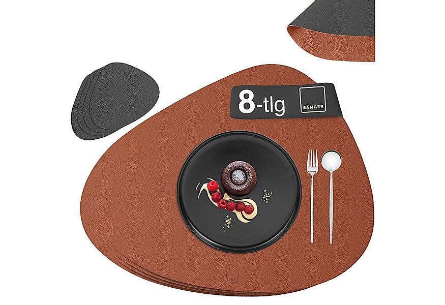 SÄNGER Platzset aus Kunstleder, (Set, 8-St., aus Platzdeckchen und Unterset günstig online kaufen