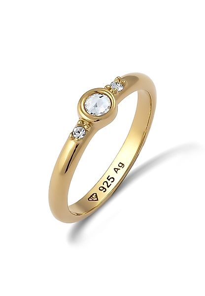 Elli Fingerring Glas Kristalle Weiß 925 günstig online kaufen