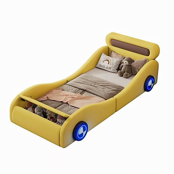 HAUSS SPOLE Kinderbett 90x200 in Form eines Autos mit leuchtenden Rädern, S günstig online kaufen