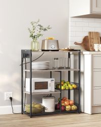 VASAGLE Küchenregal, Standregal mit Steckdosen, 6 günstig online kaufen