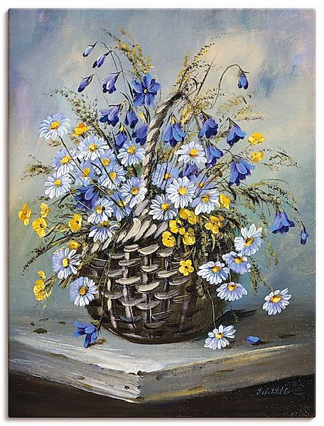 Artland Wandbild »Bunter Korb« Blumen 1 Stk. tlg. als Leinwandbild, Poster günstig online kaufen