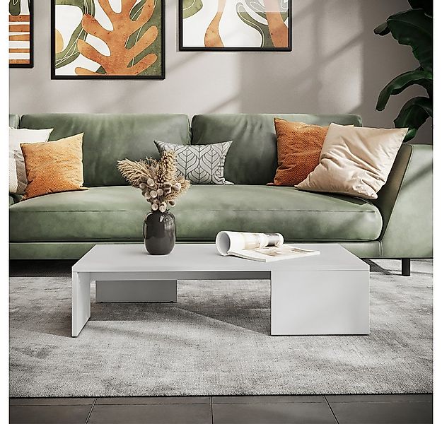 Vicco Couchtisch Hardi, Weiß, 90 x 21.4 cm günstig online kaufen