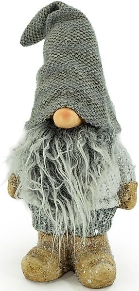 NOOR LIVING Weihnachtsfigur Wichtel mit langen Pluschbart und glitzer Pullo günstig online kaufen