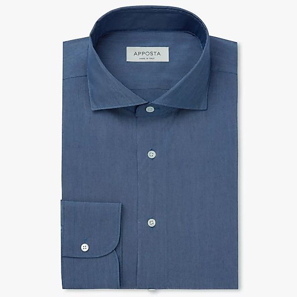 Hemd  einfarbig  marineblau 100% reine baumwolle denim, kragenform  niedrig günstig online kaufen