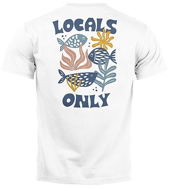 Neverless Print-Shirt Herren T-Shirt Backprint Maritim günstig online kaufen