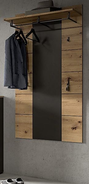 Inn.Furn Garderobenpaneel Cooper (Wandgarderobe in Eiche günstig online kaufen