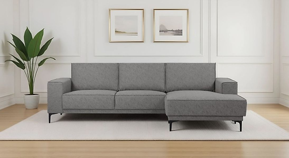 OTTO home Ecksofa »Polsterecke Oland, Struktur, Flachgewebe, Luxus-Microfas günstig online kaufen