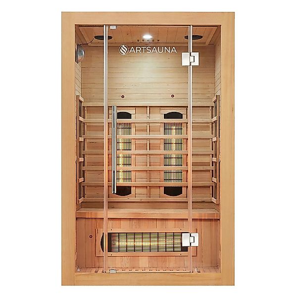 Artsauna Infrarotkabine Kiruna120 mit Dual Technologie und Hemlockholz günstig online kaufen