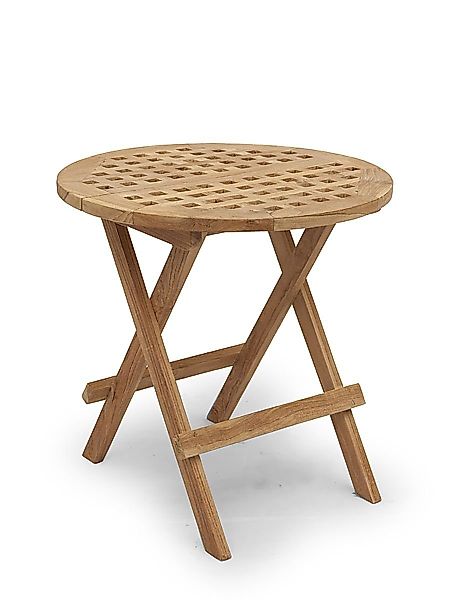 AFG Gartentisch Runder Gartentisch Beistelltisch Teakholz günstig online kaufen
