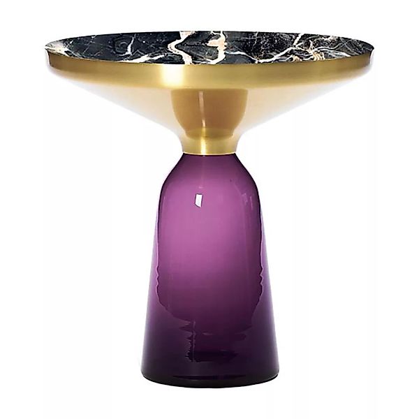 ClassiCon - Bell Side Table Beistelltisch Messing Marmor - amethyst-violett günstig online kaufen