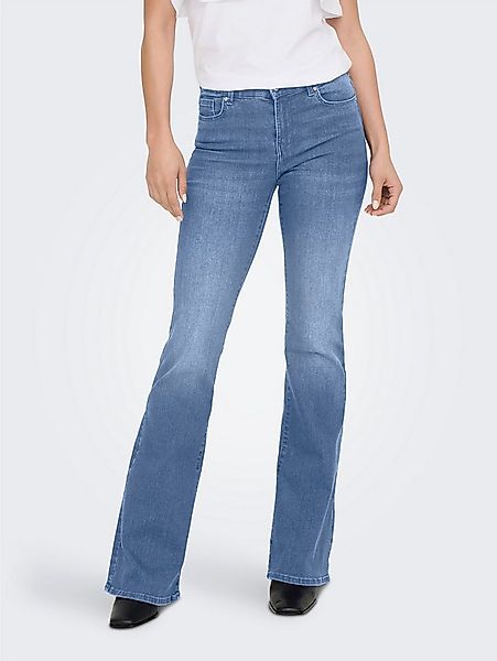 ONLY Bootcut-Jeans ONLLUSH MW RETRO FLARED DNM Materialmix, bootcut fit, Re günstig online kaufen