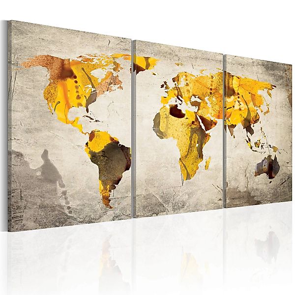 Wandbild - Gelbe Kontinente günstig online kaufen