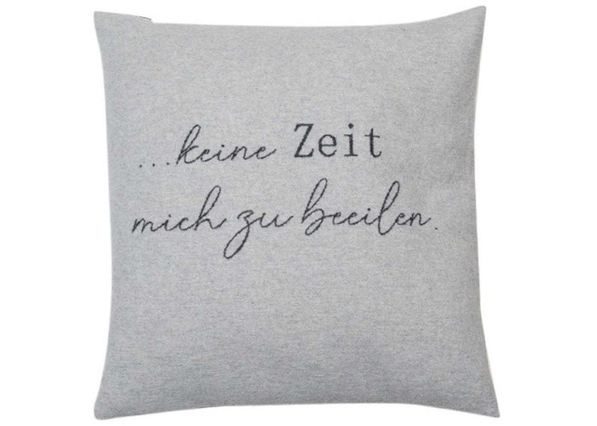 DAVID FUSSENEGGER Kissenhülle Silvretta 'keine Zeit...' günstig online kaufen