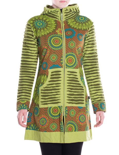 Vishes Kurzmantel Damen Mandala Blumen Jersey-Mantel günstig online kaufen