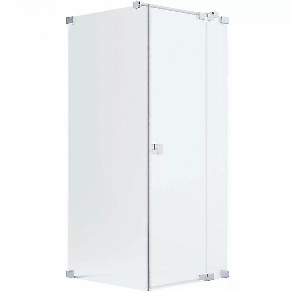 Schöner Wohnen Eckdusche Drehtür Festteil u. Wand L Silber 100 x 90 x 200 c günstig online kaufen