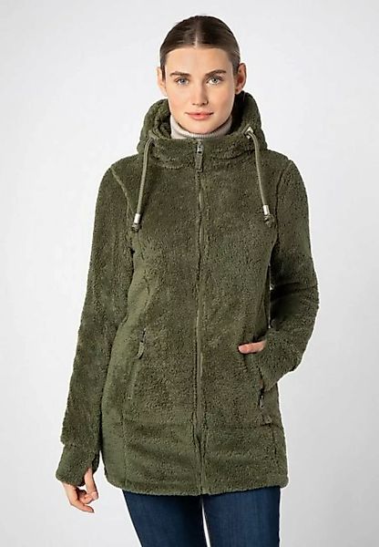 SUBLEVEL Fleecejacke Lange Fleecejacke mit Kapuze günstig online kaufen