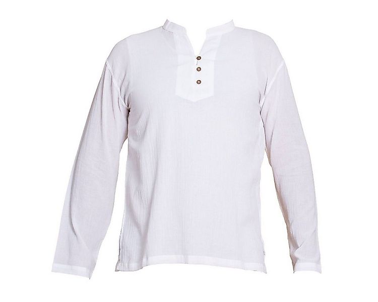 PANASIAM Langarmhemd Luftig leichtes Sommerhemd 'K' mit Knöpfen aus 100% Ba günstig online kaufen