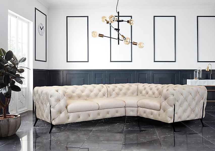 Leonique Chesterfield-Sofa "Amaury L-Form", moderne Chersterfield-Optik, Br günstig online kaufen