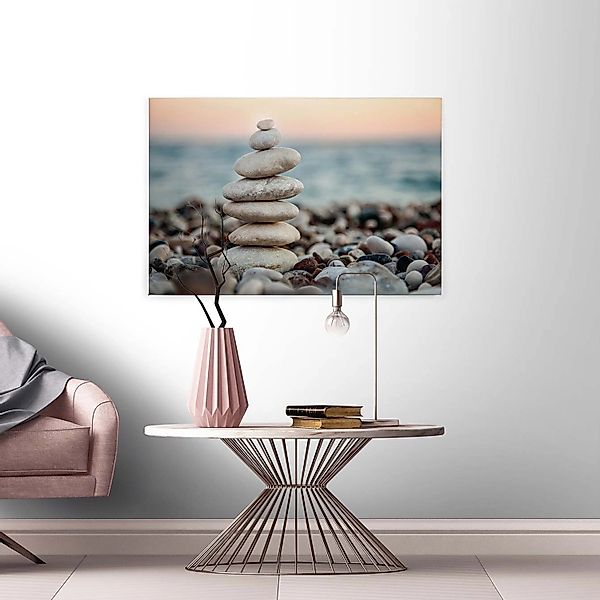 A.S. Création Leinwandbild "Stone Beach" Gemälde  Kunst 1 Stk. tlg. Spa Ste günstig online kaufen