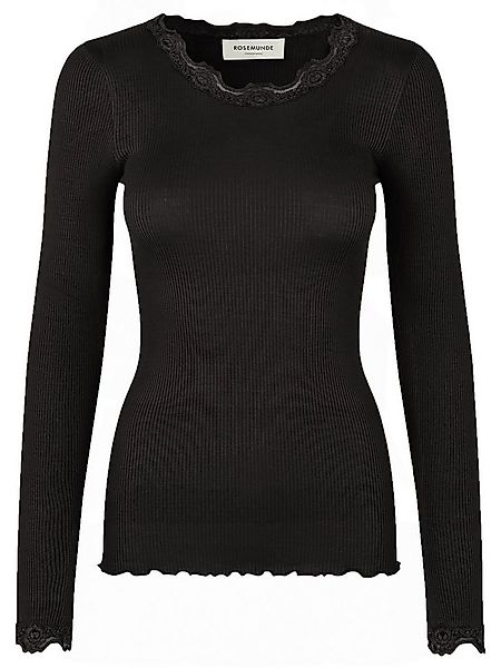 rosemunde Longsleeve Babette silk shirt Langarm, mit Spitze, feminin, beque günstig online kaufen