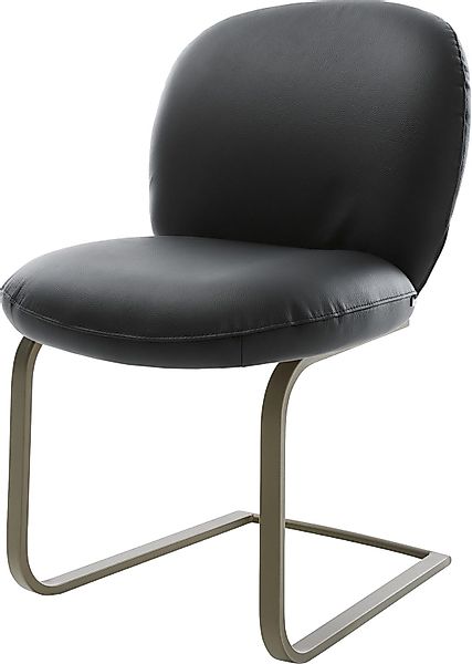DELIFE Polsterstuhl Nube-Flex, Freischwinger flach Effektfinish günstig online kaufen