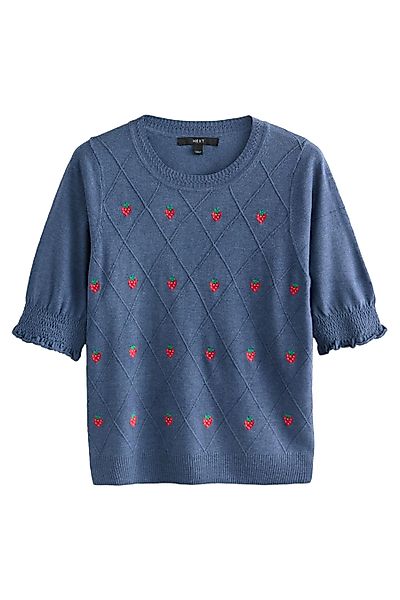 Next T-Shirt Kurzarm-T-Shirt mit Rüschenrand (1-tlg) günstig online kaufen