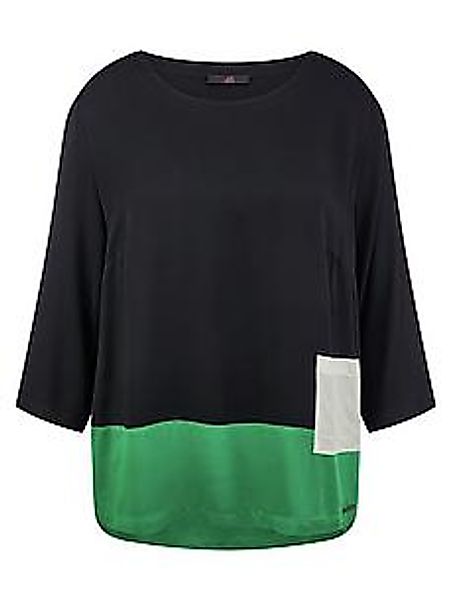 Bluse Rundhals-Ausschnitt Emilia Lay schwarz günstig online kaufen