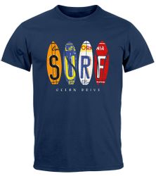 Neverless Print-Shirt Herren T-Shirt Print Surfboards günstig online kaufen