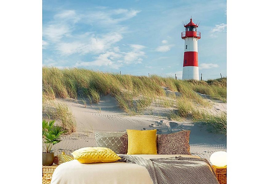 Bilderdepot24 Fototapete Leuchttürme Leuchtturm Nordsee Meer Strand Natur L günstig online kaufen