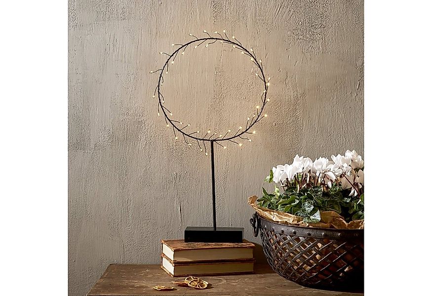 MARELIDA Dekokranz LED Kranz Draht stehend Tischkranz Leuchtkranz 50LED H: günstig online kaufen