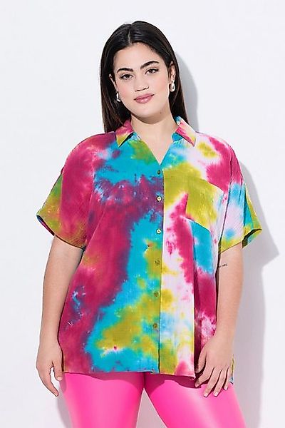 Angel of Style Hemdbluse Bluse Boxy Fit Musselin Batik-Muster günstig online kaufen