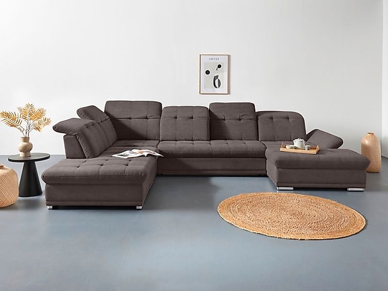 COTTA Wohnlandschaft »Holiday U-Form mit Sitztiefen-, Armteil- und Kopfteil günstig online kaufen