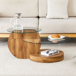 i@home Couchtisch Moderner minimalistischer gehärteter Glas-Couchtisch günstig online kaufen
