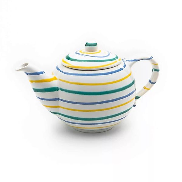 Gmundner Keramik Buntgeflammt Teekanne glatt 0,5 L / h: 12 cm günstig online kaufen