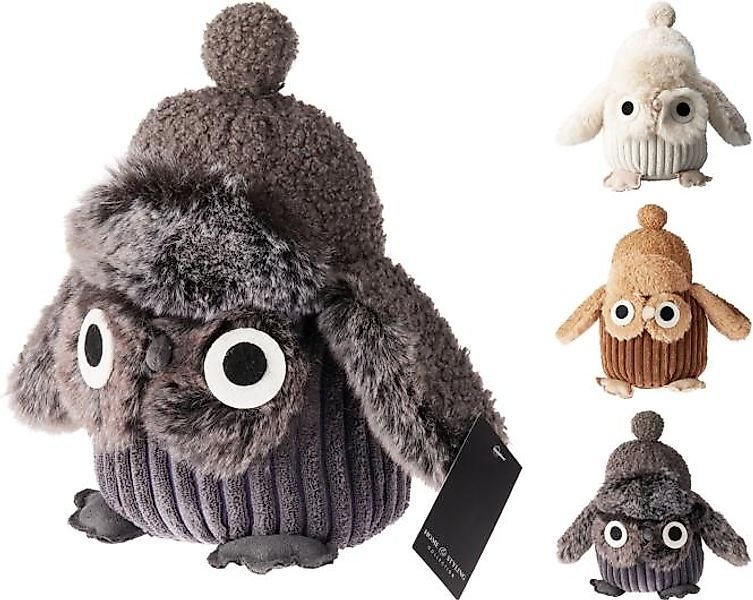 TÜRSTOPPER EULE ca. 23 cm 1 Stück 3 Sorten unsortiert Grau, Braun, Weiß günstig online kaufen