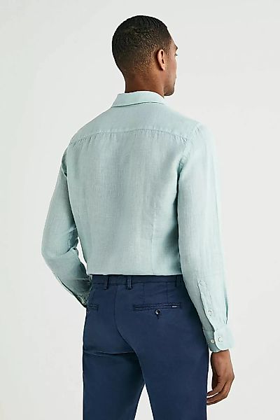 Hackett Hemd Garment Dyed Grün - Größe XXL günstig online kaufen