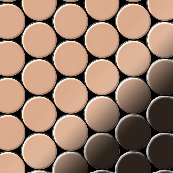 ALLOY Mosaik Fliese Massiv Metall Kupfer Gewalzt Kupfer 1,6mm Stark Dome-cm günstig online kaufen