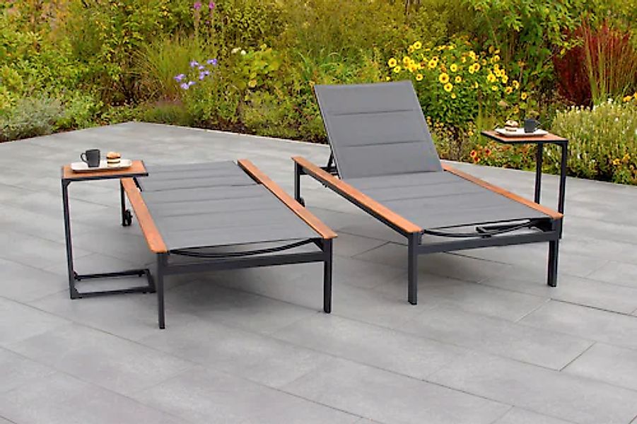 MERXX Gartenliege »Paxos« 2 Liegen und 2 Beistelltische günstig online kaufen