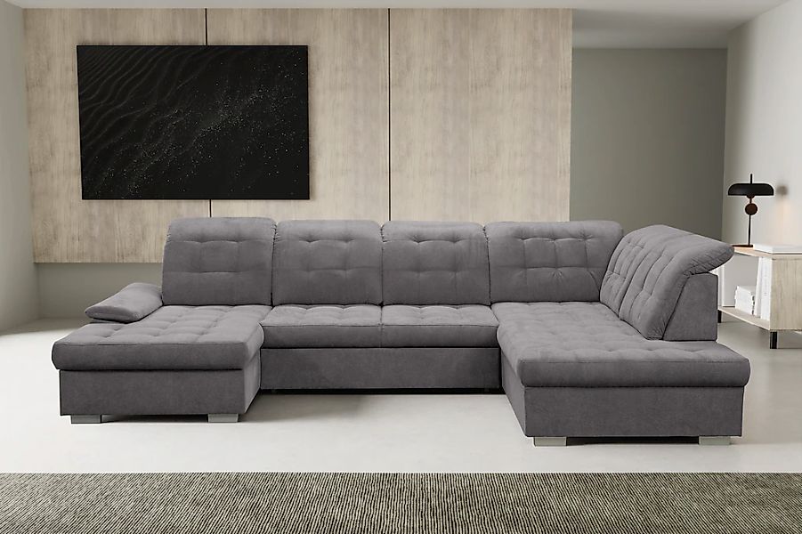 WERK2 Wohnlandschaft "Kordula-New Multifunktion Couch, Breite 332cm, bequem günstig online kaufen