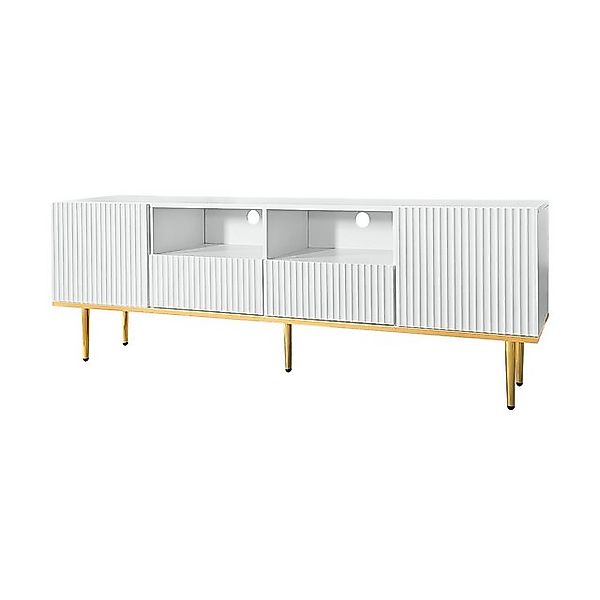 Gotagee TV-Schrank Lowboard TV-Möbel mit goldenen Füßen und goldenem Rand günstig online kaufen
