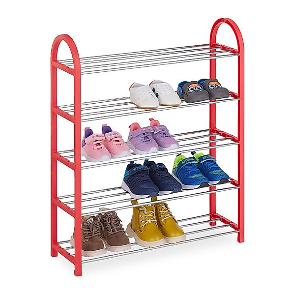relaxdays Schuhregal für Kind, Rot günstig online kaufen