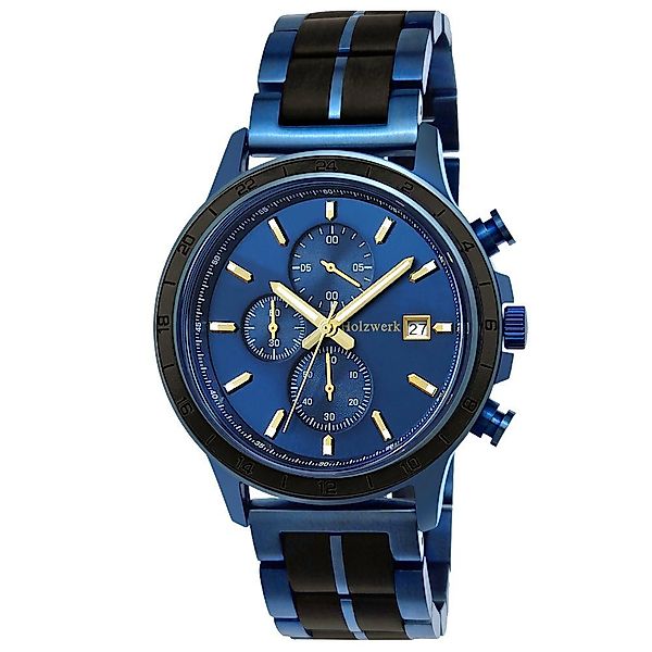 Holzwerk Chronograph BLAUSTEIN Herren Holz Armband günstig online kaufen