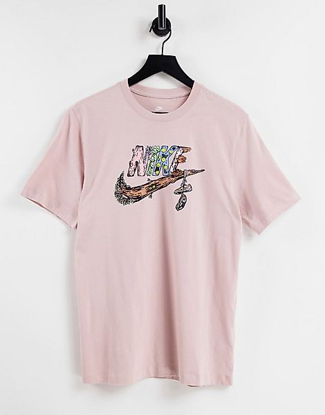 Nike – Fantasy Creature – T-Shirt in Rosa mit Print vorne günstig online kaufen
