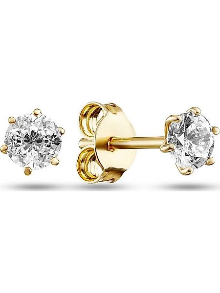 FAVS Paar Ohrstecker FAVS Damen-Ohrstecker 375er Gelbgold 2 Zirkonia günstig online kaufen
