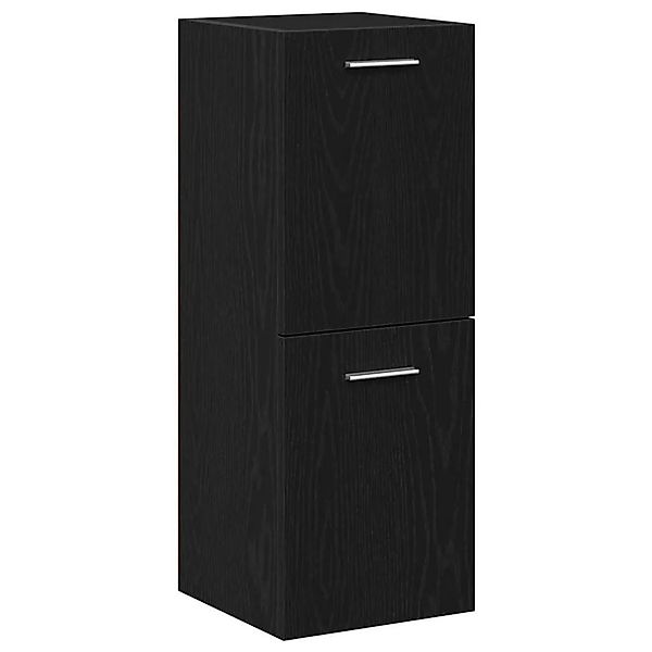 vidaXL Badezimmerschrank mit Tür Schwarz Eichen-Optik 30 x 30 x 80 cm 86253 günstig online kaufen