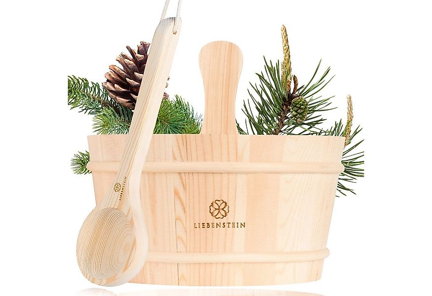 Liebenstein Aufgusskübel Sauna Eimer mit Kelle, 4,00 l, (1St., handgefertig günstig online kaufen