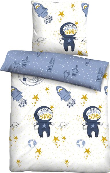 Biberna Kinderbettwäsche "Julien in Gr. 100x135 oder 135x200 cm, für Kinder günstig online kaufen